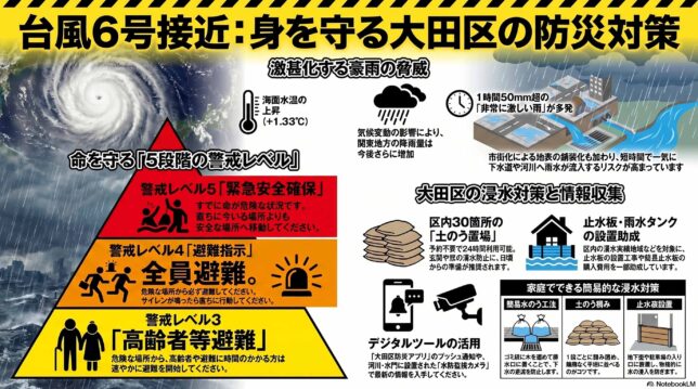大田区 台風6号